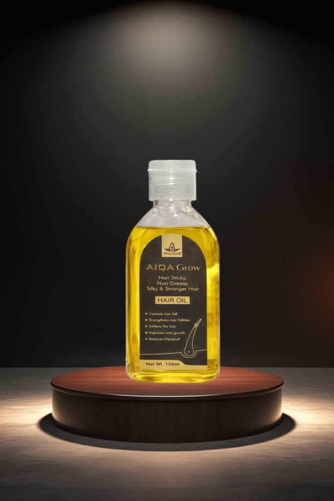 AIQA Grow Hair Oil – Nourishing Hair Growth Oil with Argan, Olive & Almond Oil (150ml)