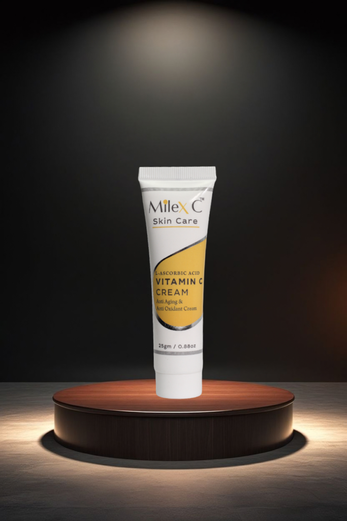 Milex C Skin Care Vitamin C Cream with L-Ascorbic Acid – Anti-Aging & Anti-Oxidant Formula (25gm)