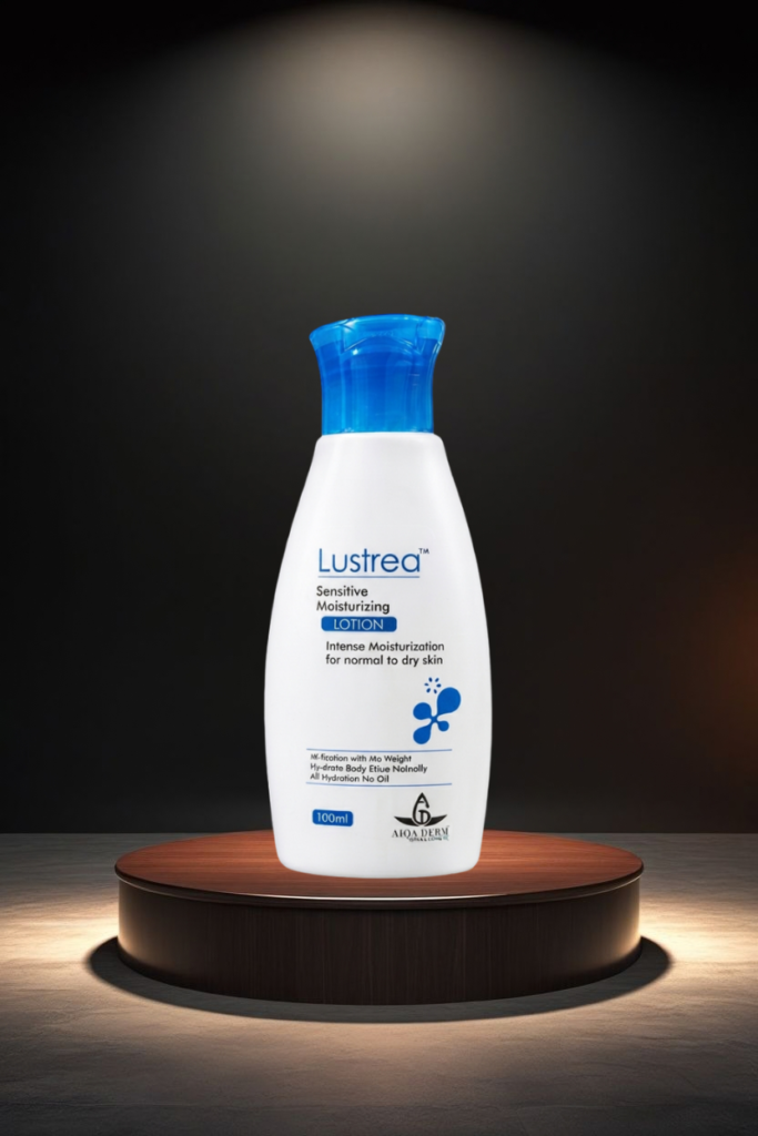 Lustrea Sensitive Moisturizing Lotion | Intense Hydration for Normal to Dry Skin | Oil-Free Formula | 100ml