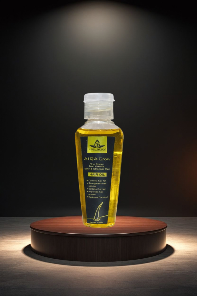 AIQA Grow Hair Oil – Nourishing Hair Growth Oil with Argan, Olive & Almond Oil (120ml)